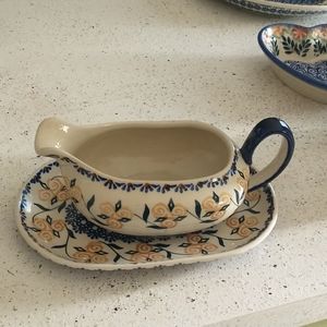 Polish Pottery gravy boat.